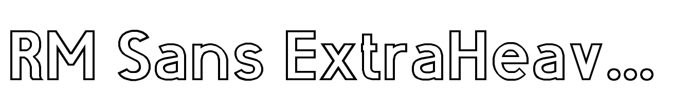 RM Sans ExtraHeavy Outline